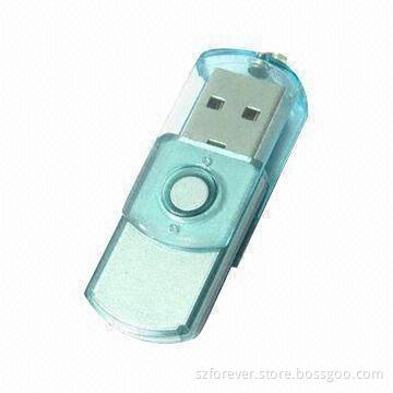 Plastic USB Stick, Logo Printed Free and Plug-and-play Function